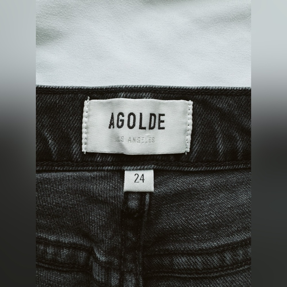 AGOLDE Nico high-waisted straight-leg jeans in faded black - Size 24 - Picture 8 of 12